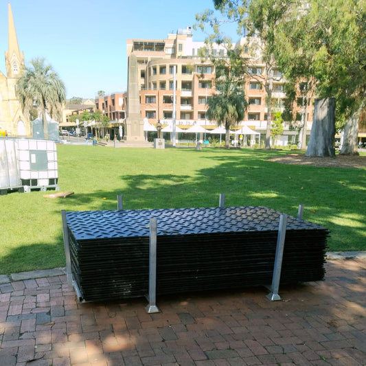 SourceSupplies Ground Protection Track Mats at the Parramatta Lanes Festival 2024: Protecting Prince Alfred Park