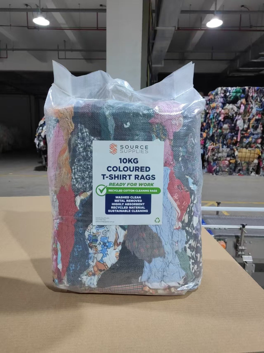 Color Cloth Rags Mixed Colour Cotton Rags – 10kg Bags (Pallet of 54). Grade A